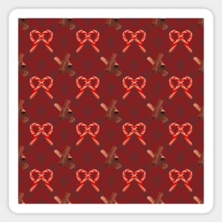 cinnamon candy cane Sticker